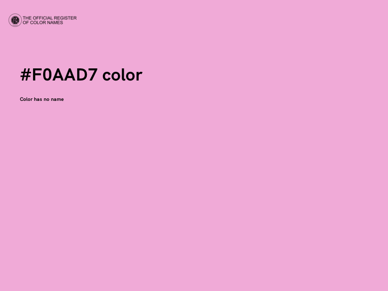 #F0AAD7 color image