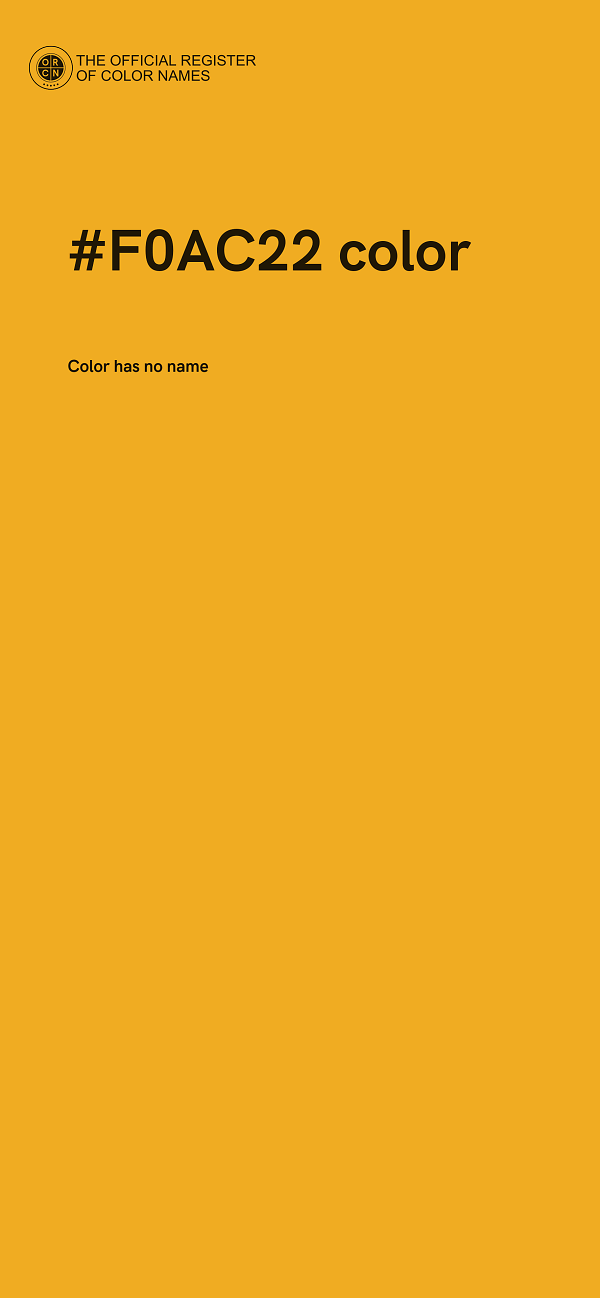 #F0AC22 color image