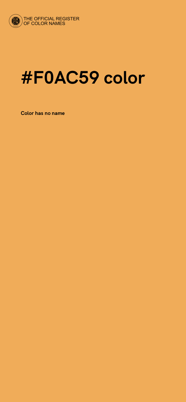 #F0AC59 color image