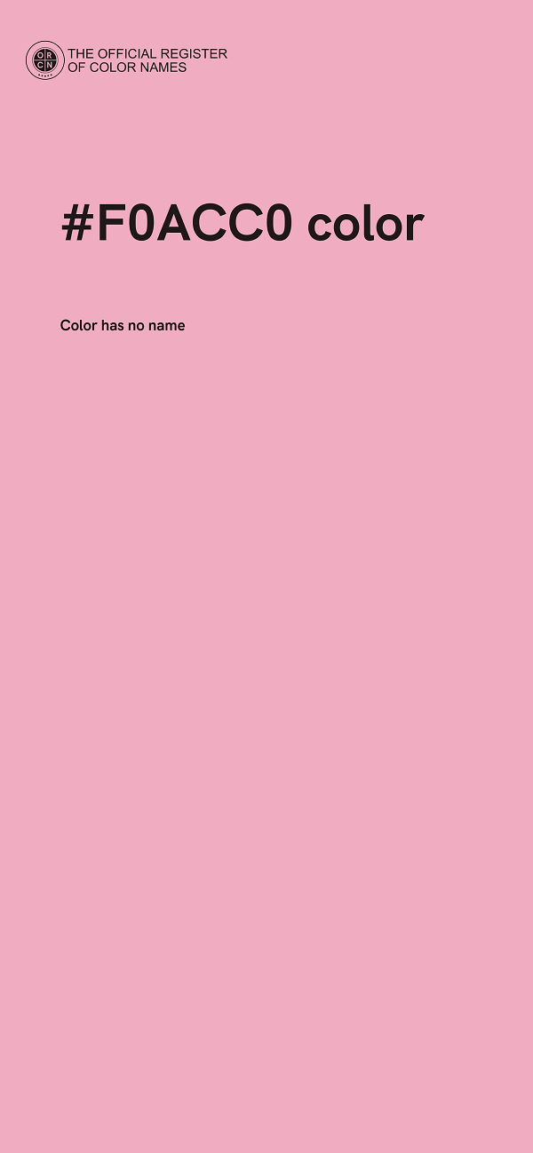 #F0ACC0 color image