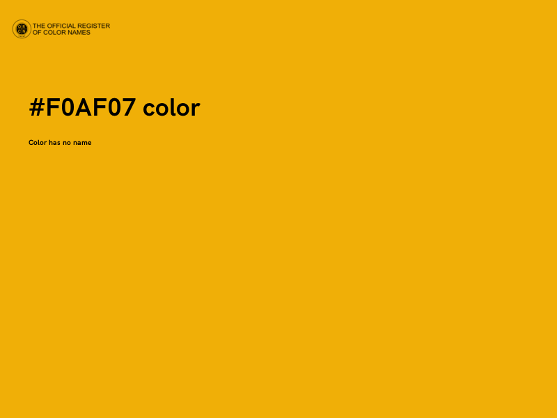 #F0AF07 color image