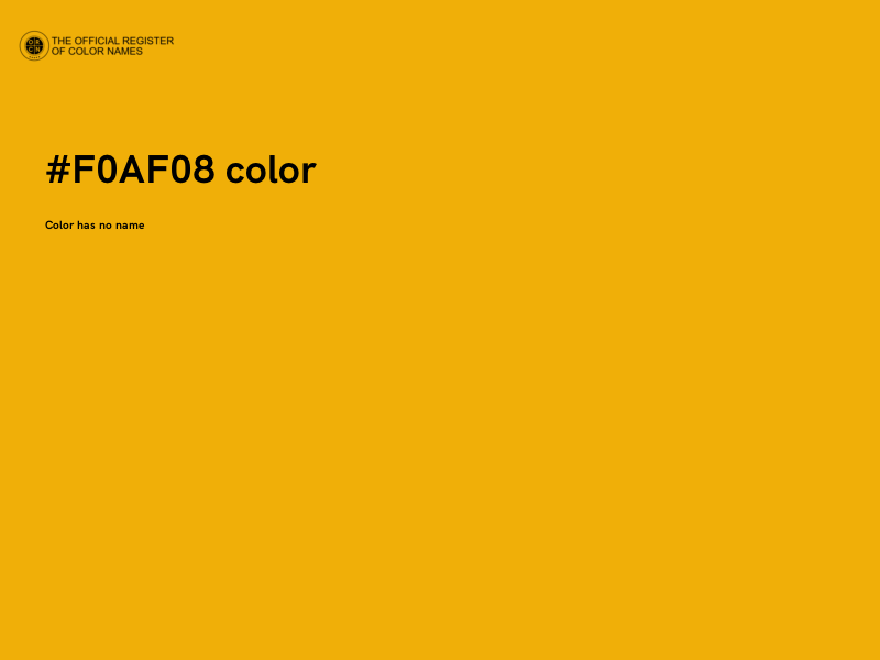 #F0AF08 color image