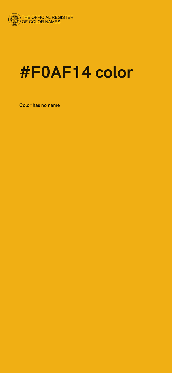 #F0AF14 color image