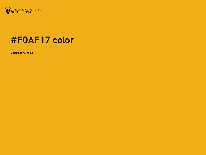 #F0AF17 color image