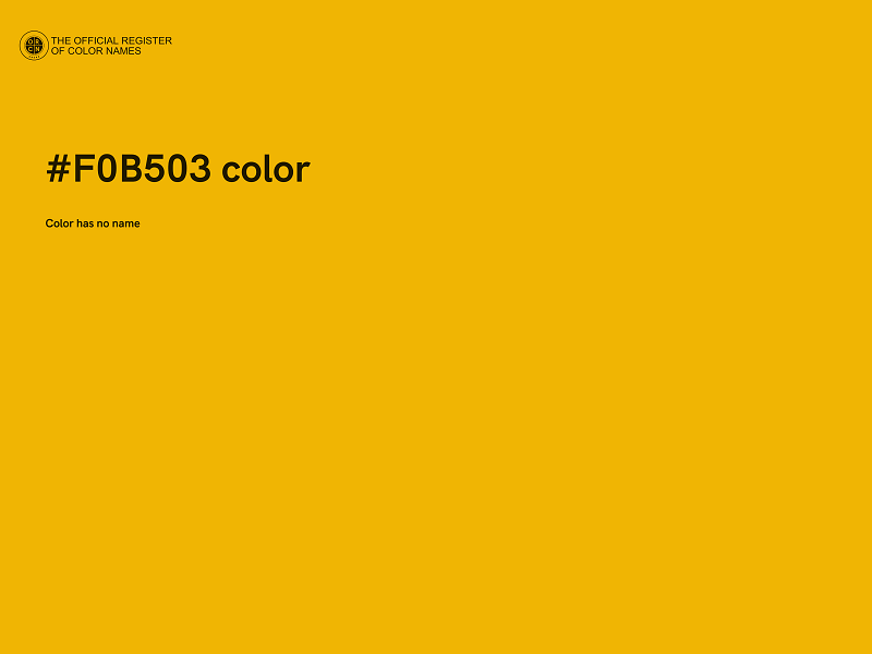 #F0B503 color image