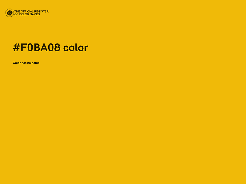 #F0BA08 color image