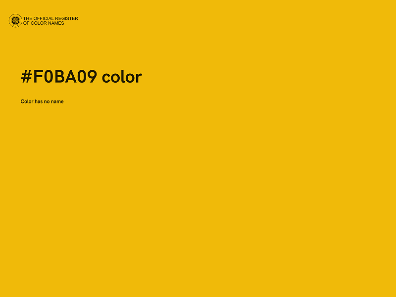 #F0BA09 color image