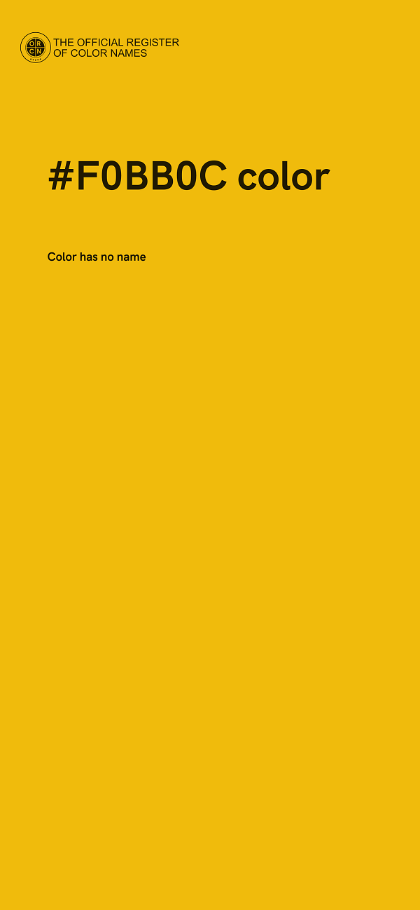 #F0BB0C color image