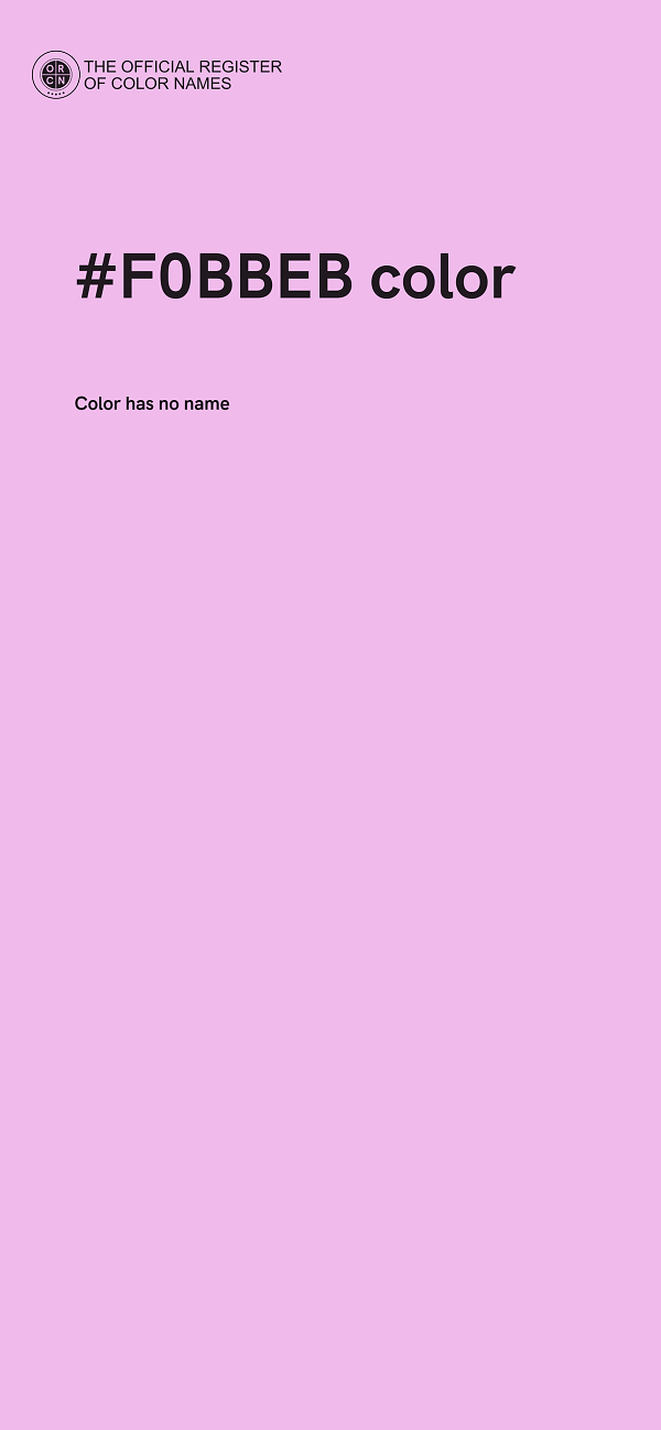 #F0BBEB color image