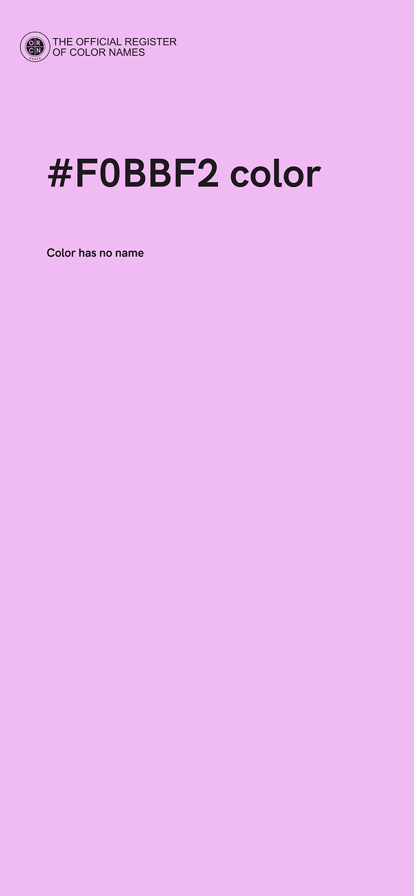 #F0BBF2 color image
