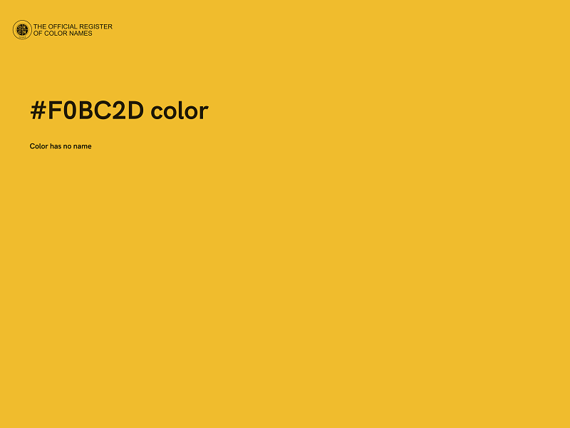 #F0BC2D color image
