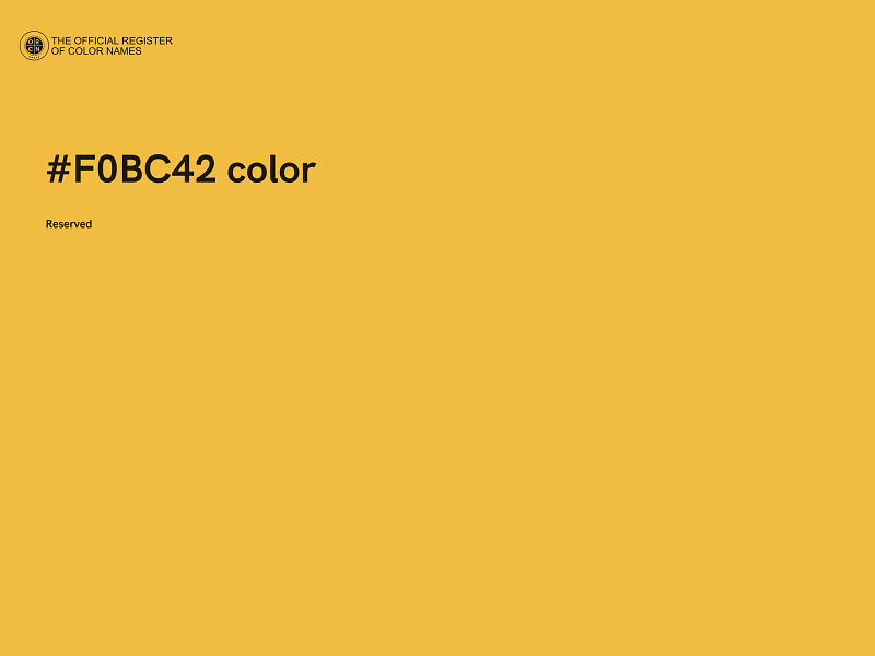 #F0BC42 color image