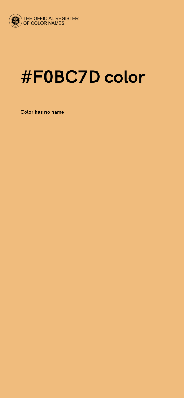 #F0BC7D color image