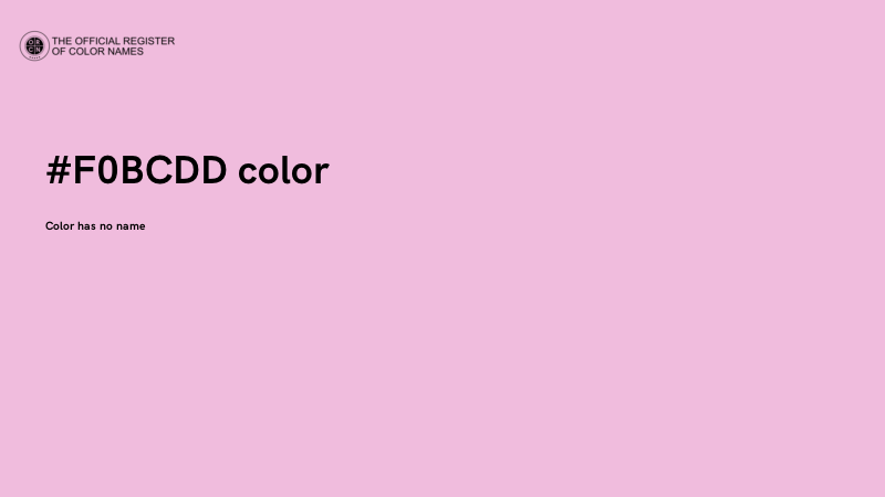 #F0BCDD color image