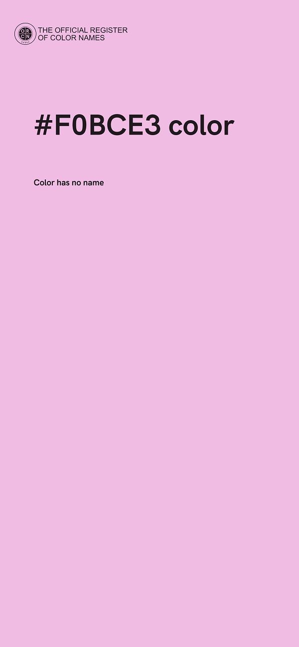 #F0BCE3 color image