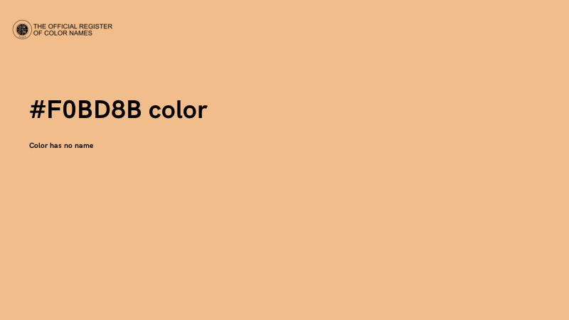 #F0BD8B color image