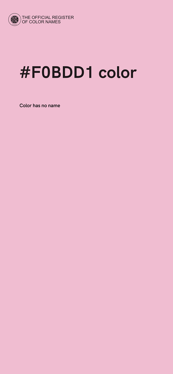 #F0BDD1 color image