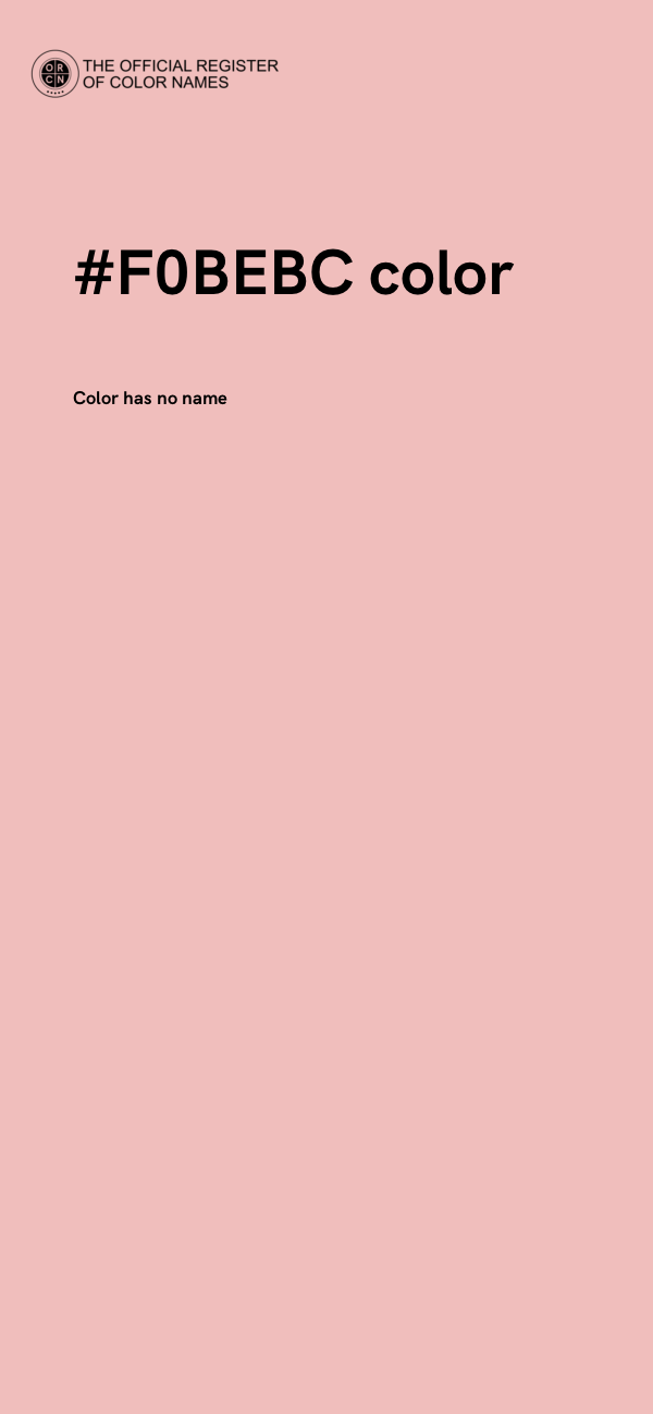 #F0BEBC color image