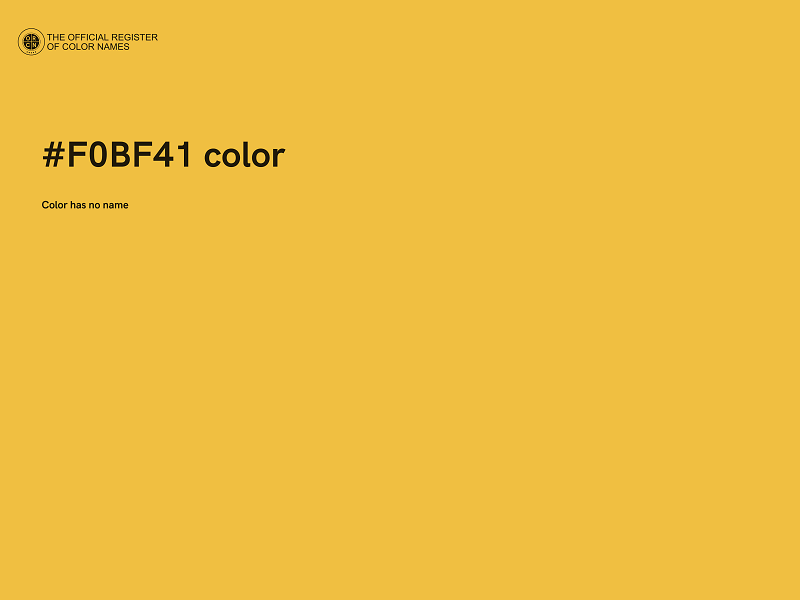 #F0BF41 color image