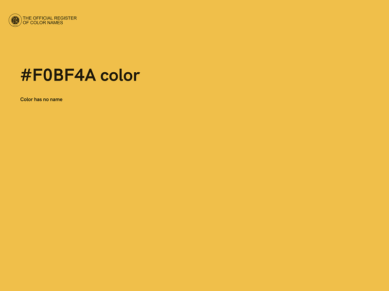 #F0BF4A color image