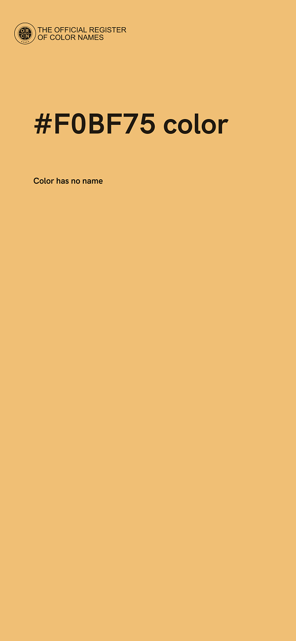 #F0BF75 color image