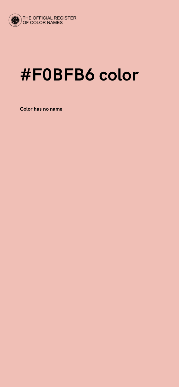 #F0BFB6 color image