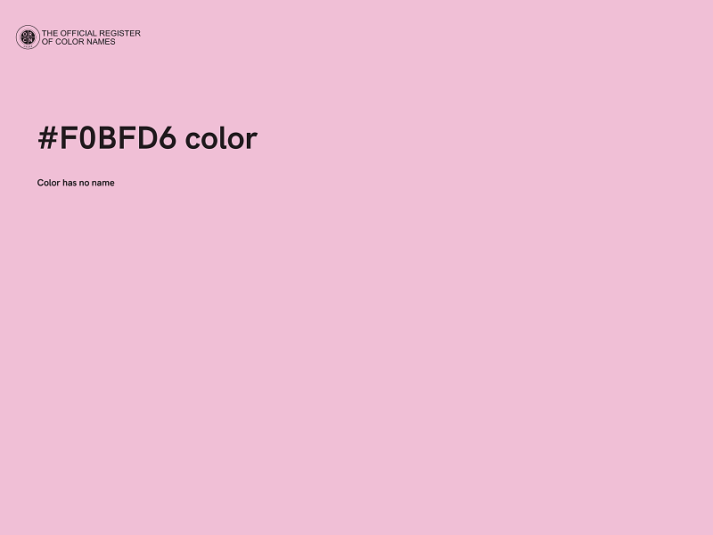 #F0BFD6 color image