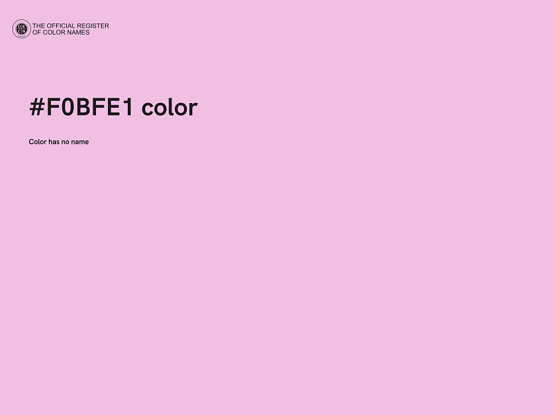 #F0BFE1 color image