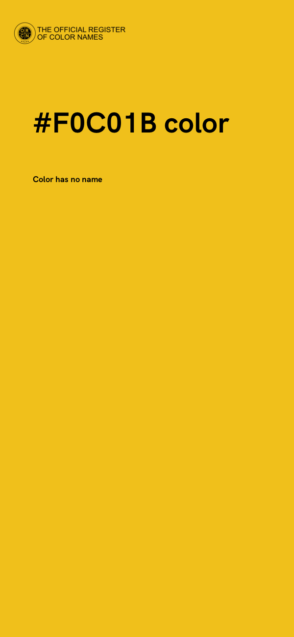 #F0C01B color image