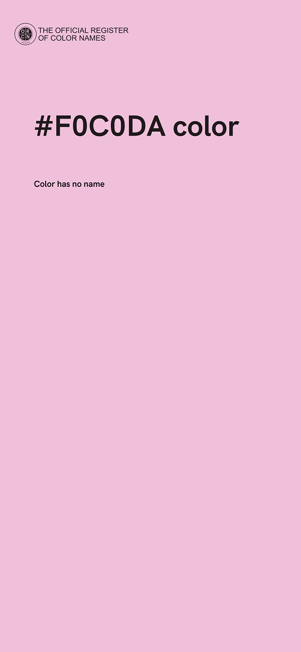 #F0C0DA color image