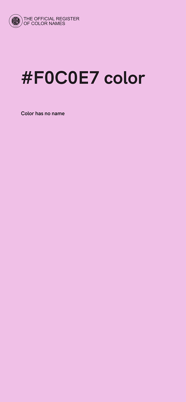 #F0C0E7 color image