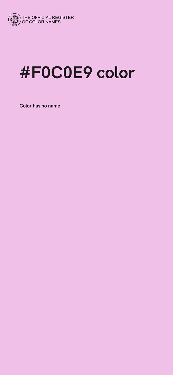 #F0C0E9 color image