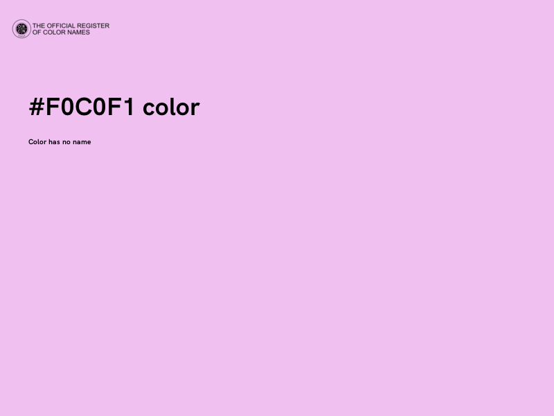#F0C0F1 color image