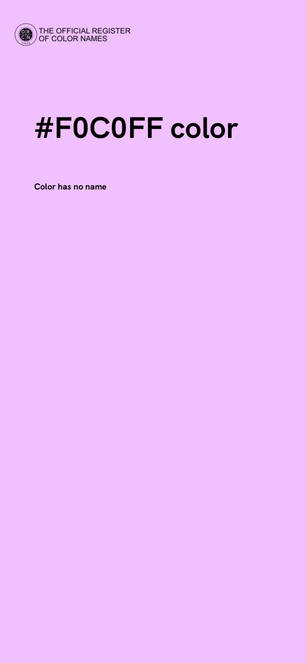 #F0C0FF color image