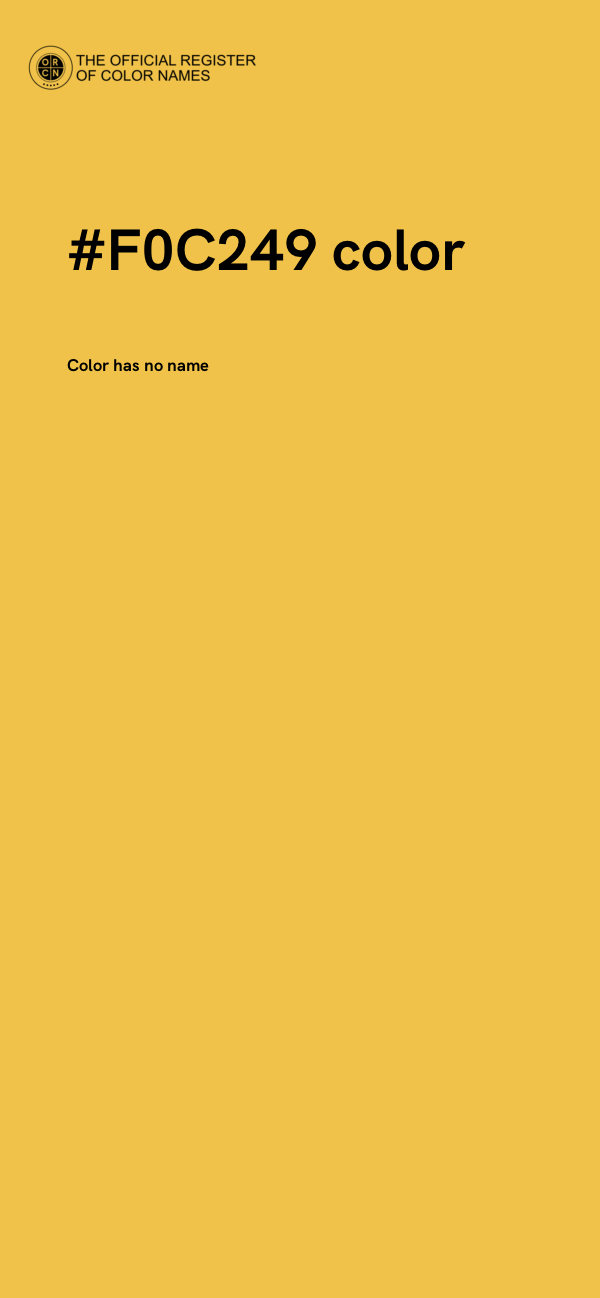 #F0C249 color image