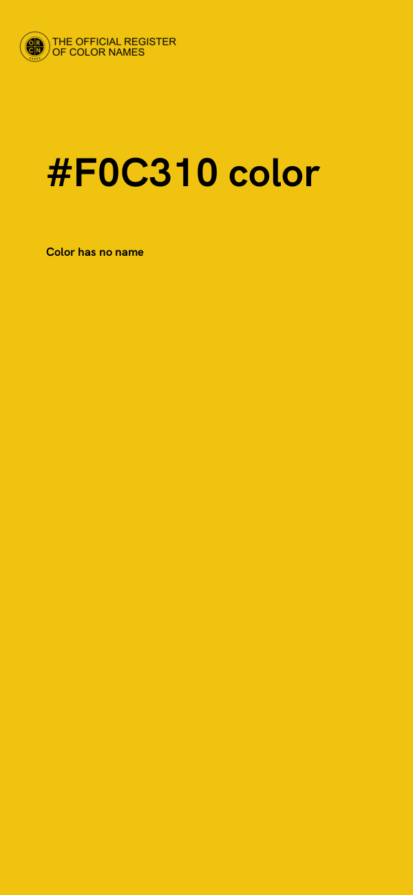 #F0C310 color image