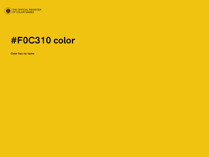 #F0C310 color image