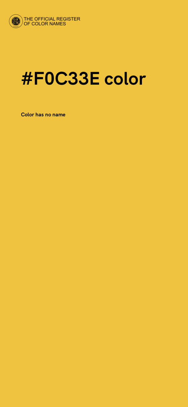 #F0C33E color image