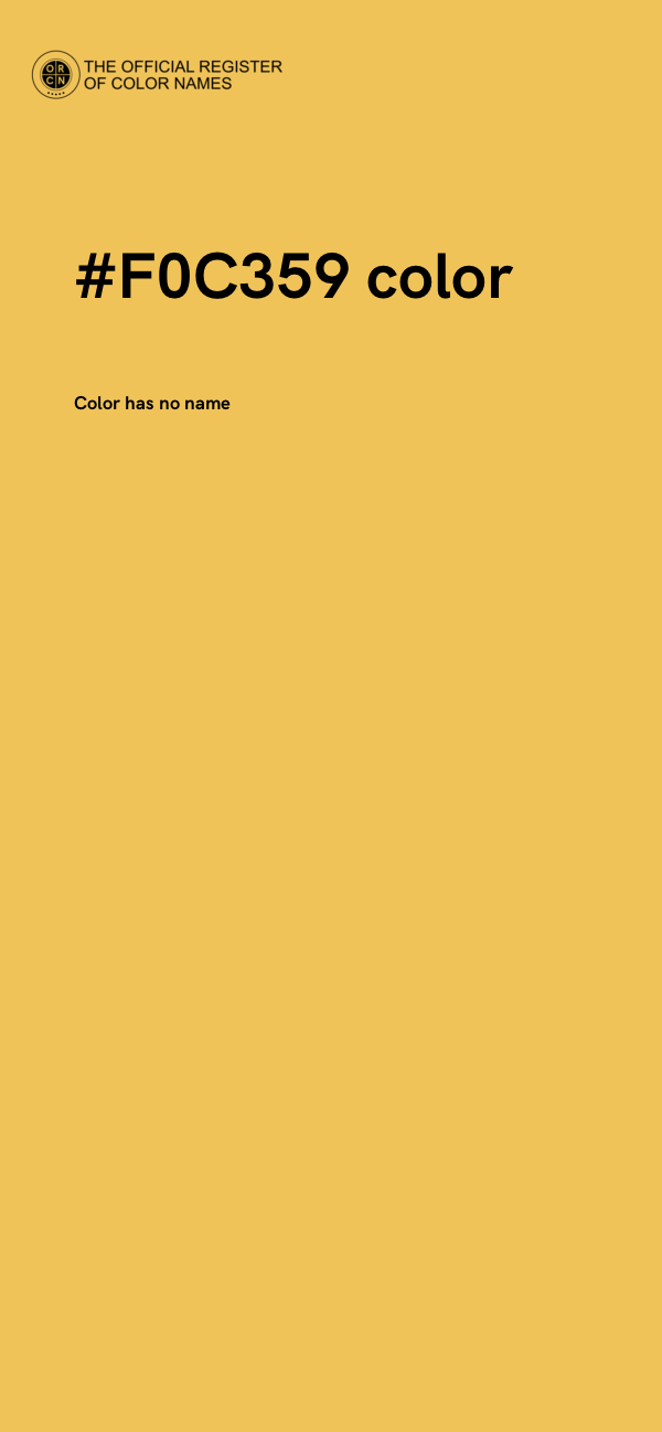 #F0C359 color image