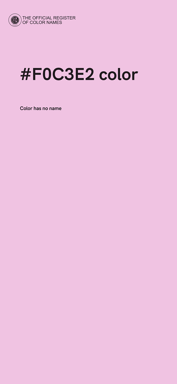 #F0C3E2 color image