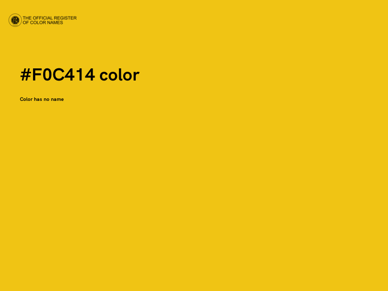 #F0C414 color image