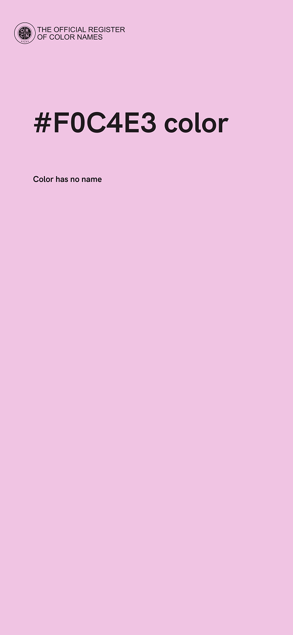 #F0C4E3 color image