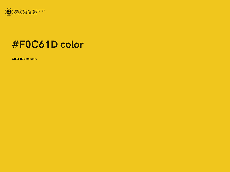#F0C61D color image