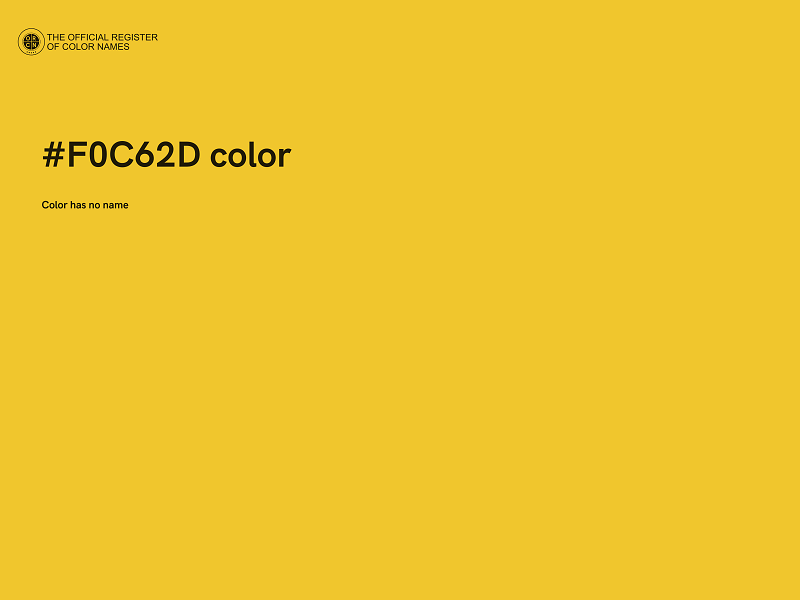 #F0C62D color image