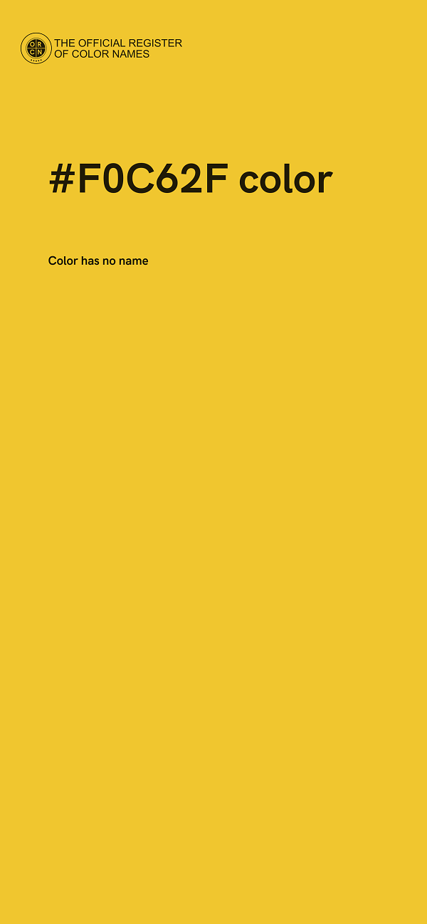 #F0C62F color image