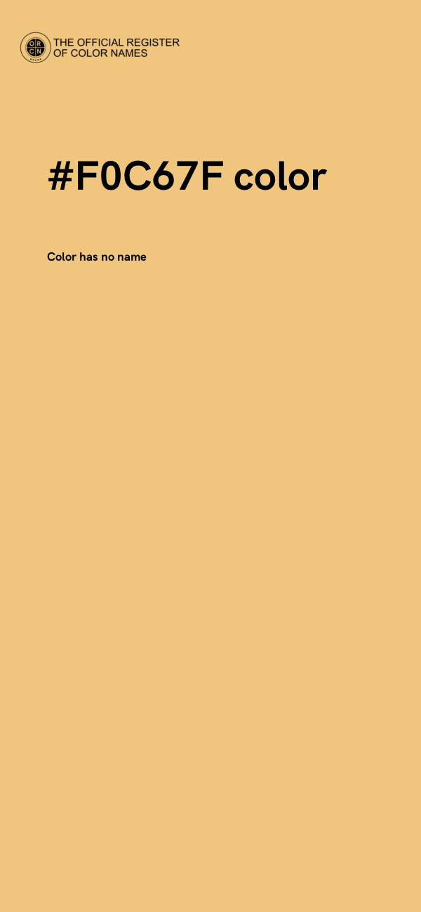 #F0C67F color image
