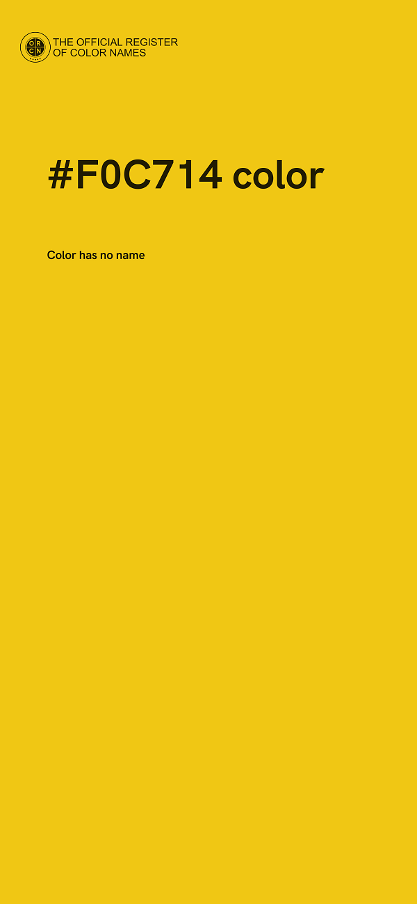 #F0C714 color image