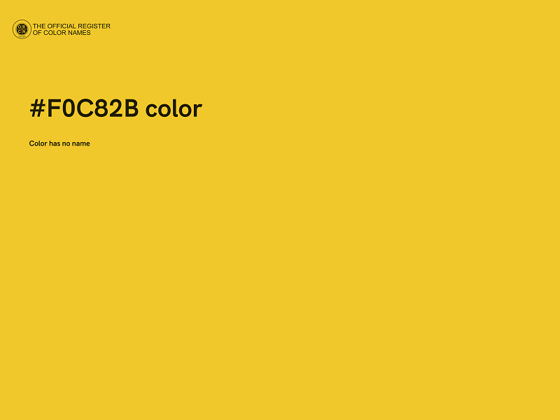 #F0C82B color image