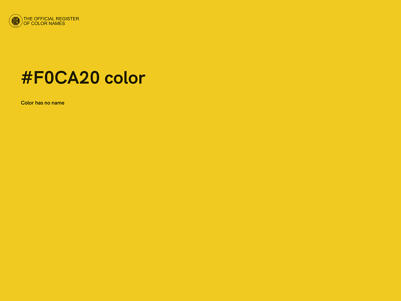 #F0CA20 color image