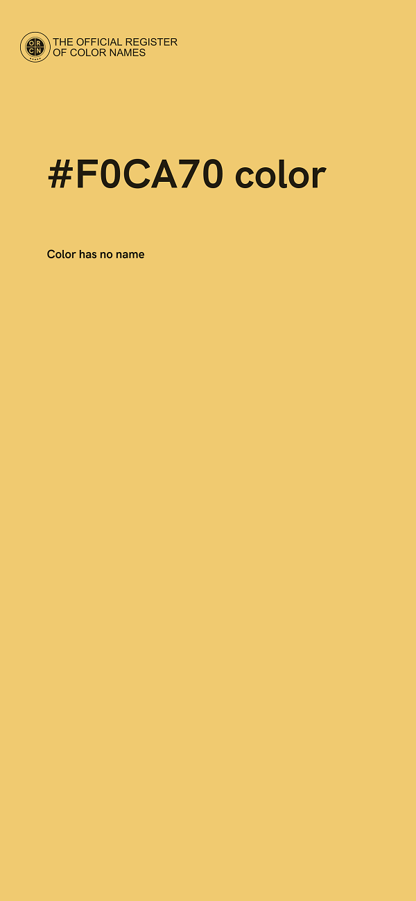 #F0CA70 color image